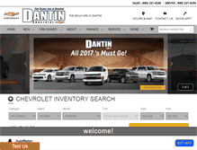 Tablet Screenshot of dantinchevrolet.com